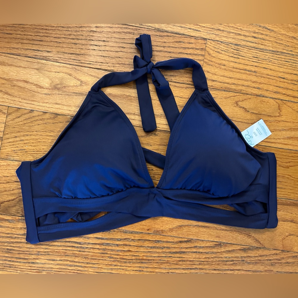 Navy blue halter bikini top D/DD